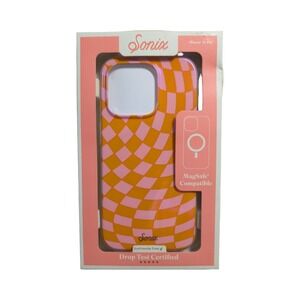 E4-O Sonix Case for iPhone 15 Pro - with MagSafe - Checkmate Pink/Orange